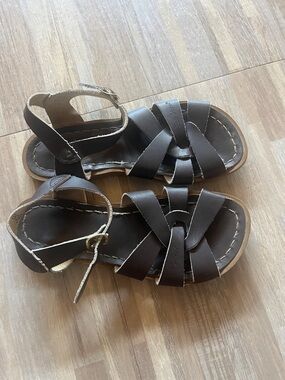 Saltwater Kids Brown Leather Strappy Sandals Sz 3